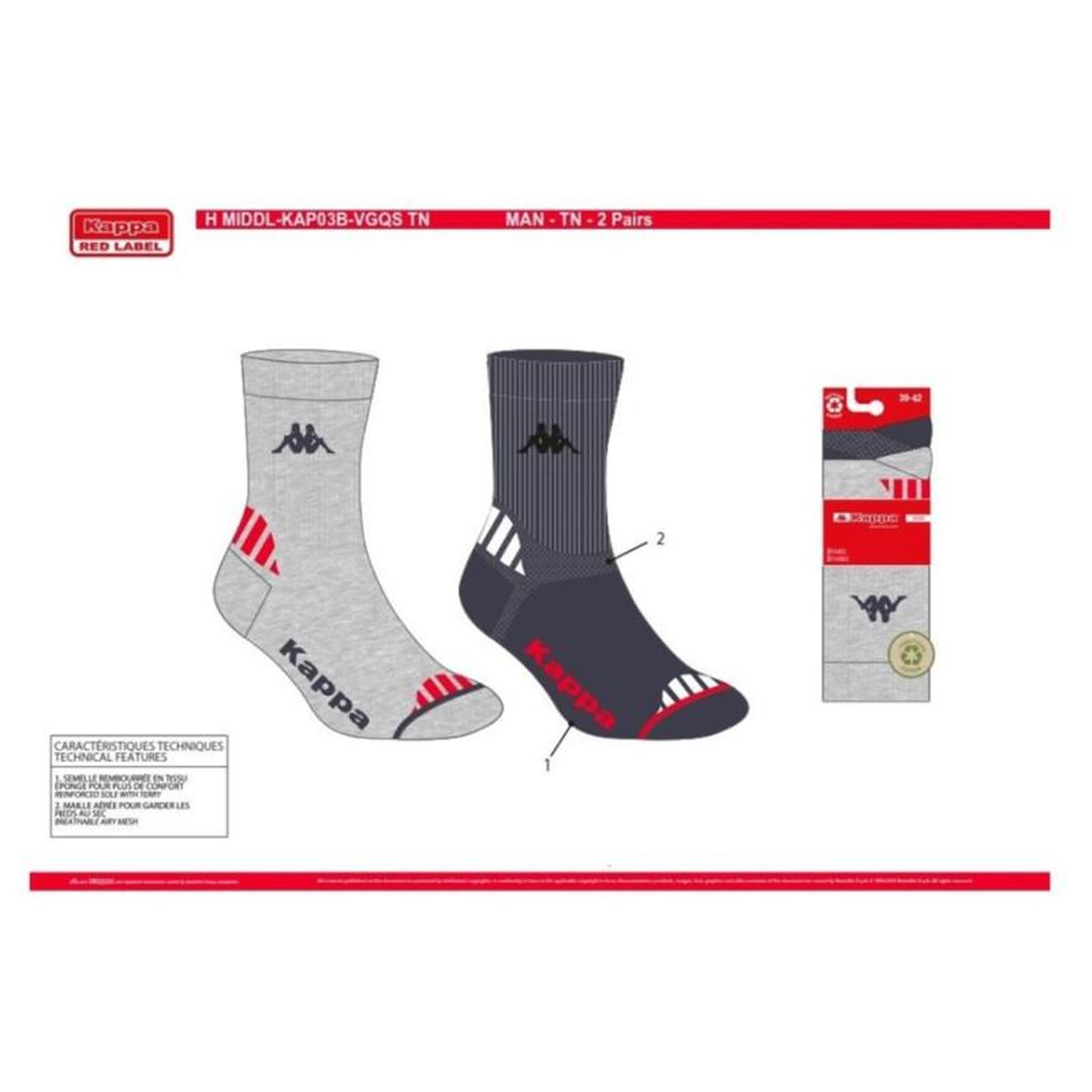 Voir la diapositive 4 : KAPPA Chaussettes Homme KAPPA