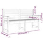 Voir la diapositive 6 : VIDAXL Banc de jardin 159,5x48x91,5 cm bois massif de pin