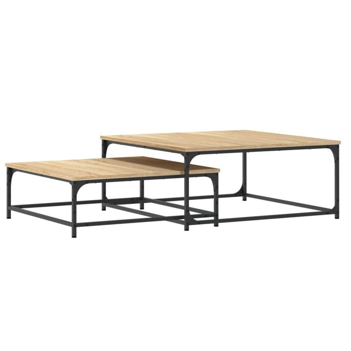 VIDAXL Tables basses gigognes 2 pcs chene sonoma bois d'ingenierie