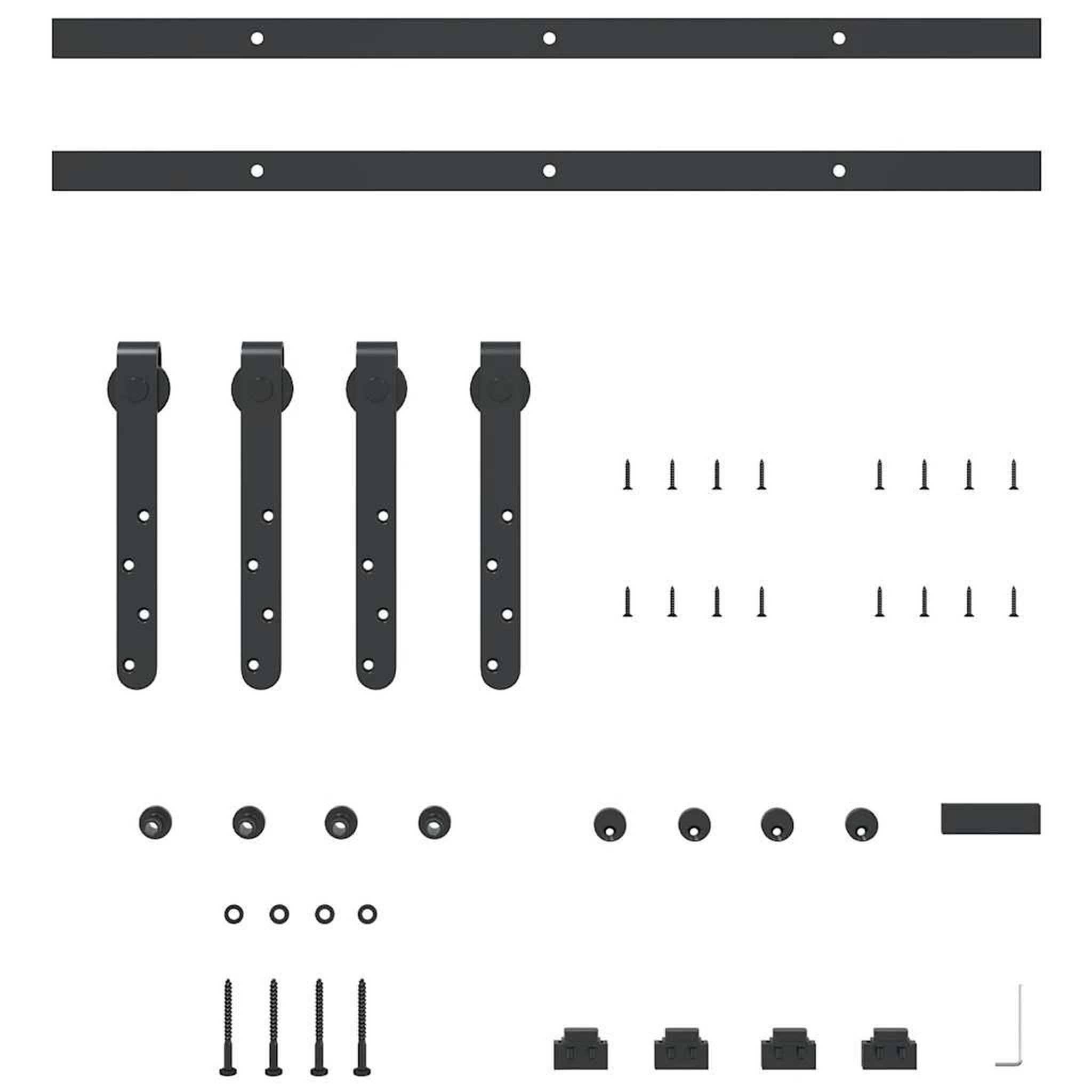 Voir la diapositive 4 : VIDAXL Kit de porte d'armoire coulissante 122 cm acier au carbone