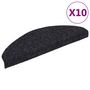 Voir la diapositive 2 : VIDAXL Tapis autoadhesifs de marches 10 pcs Noir 65x21x4 cm Aiguillete