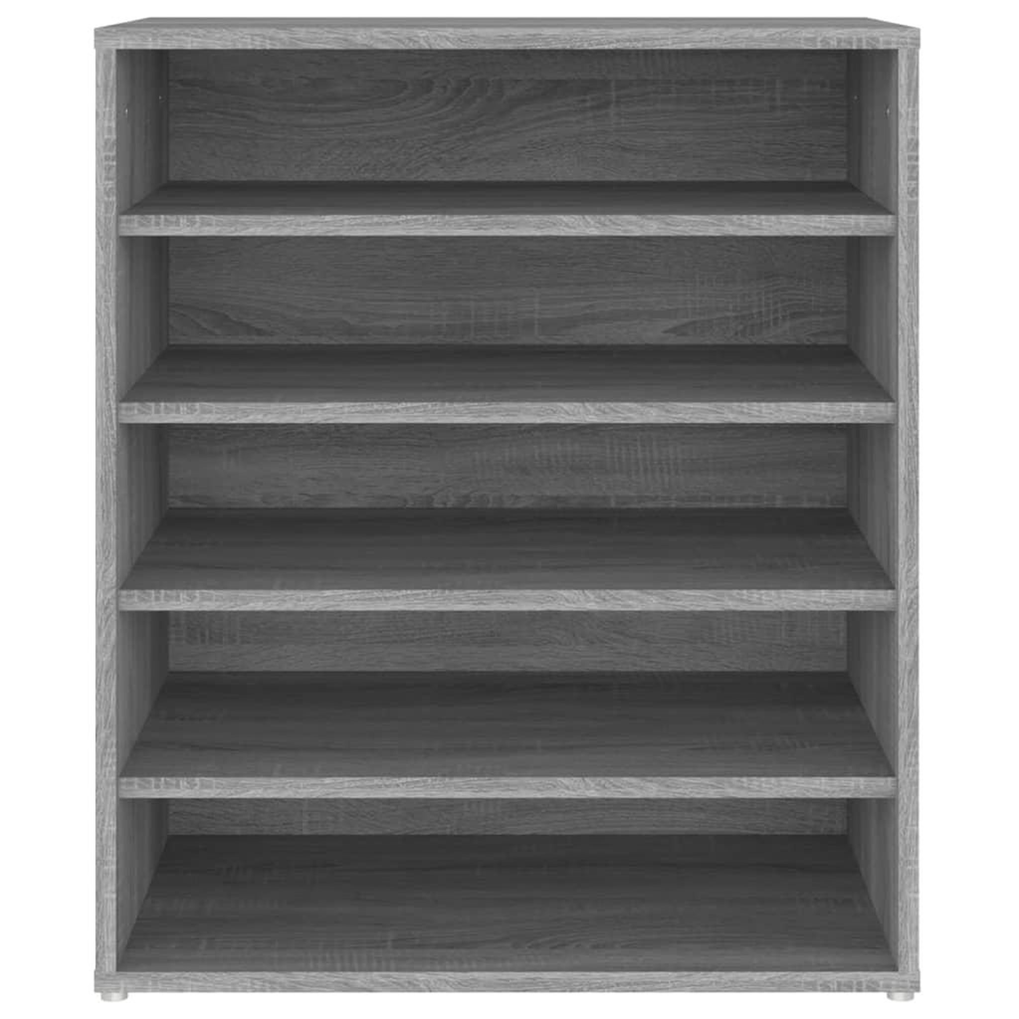 Voir la diapositive 5 : VIDAXL Meuble a chaussures Sonoma gris 60x35x70 cm Bois d'ingenierie