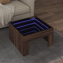 Voir la diapositive 1 : VIDAXL Table basse avec LED infini chene marron 50x50x30 cm
