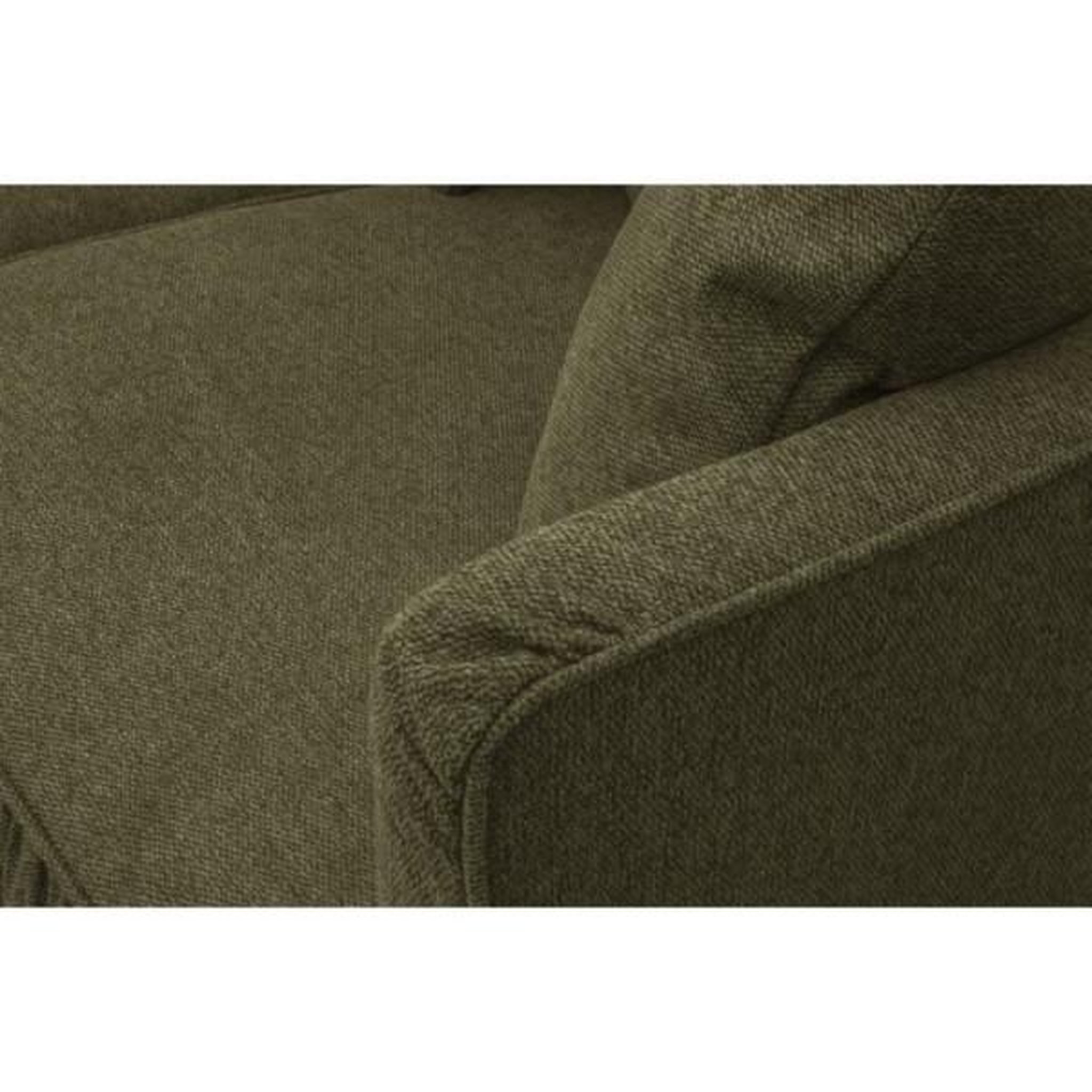 Voir la diapositive 5 : MARKET24 Canapé fixe 4 places CONSTANCE - Tissu vert - Pied en bois massif - L 212 x H 87 x P 93 cm