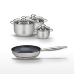 ELO Lot Poêle 28cm & 3 Faitouts 14/20/24cm Elo Profi Therm Platinum