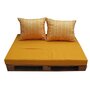 Voir la diapositive 1 : Jardin Privé Ensemble 3 coussins palette 1190x800x100 cm curcuma SUEDE