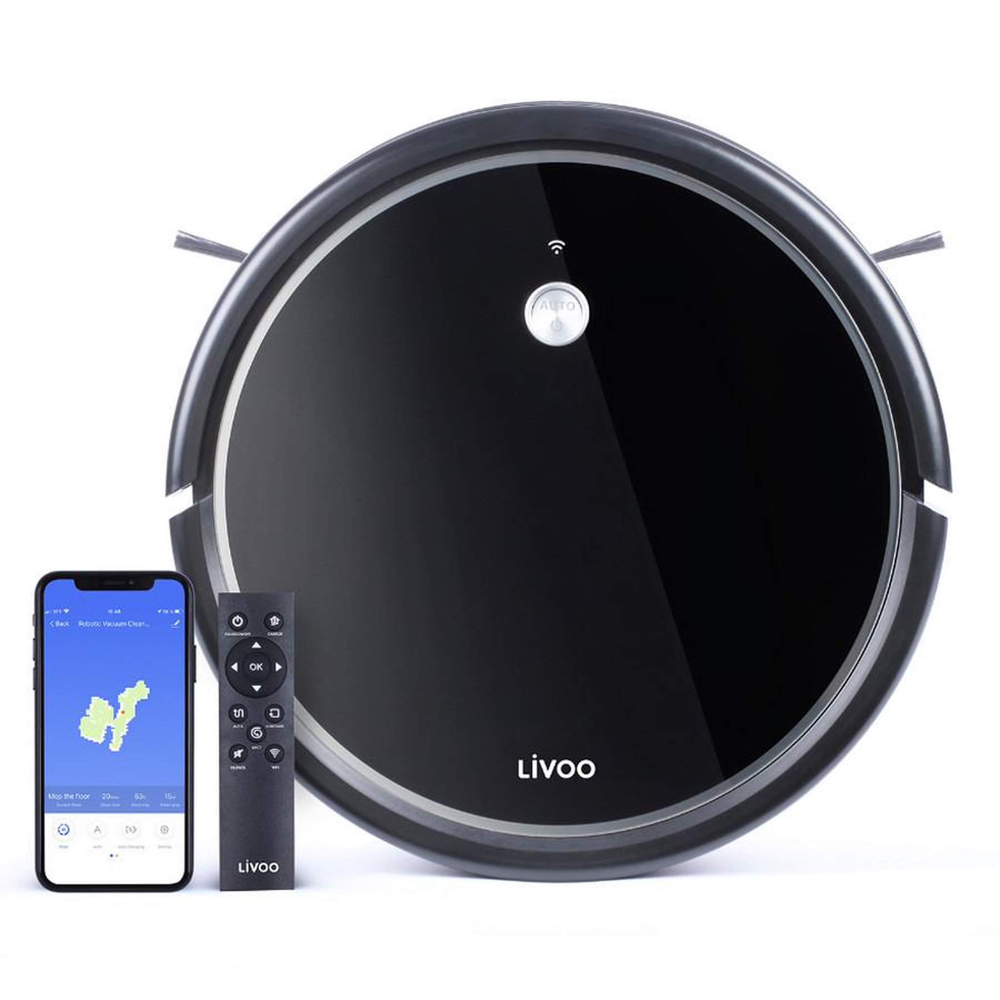 Voir la diapositive 1 : LIVOO Aspirateur robot connecté - doh126