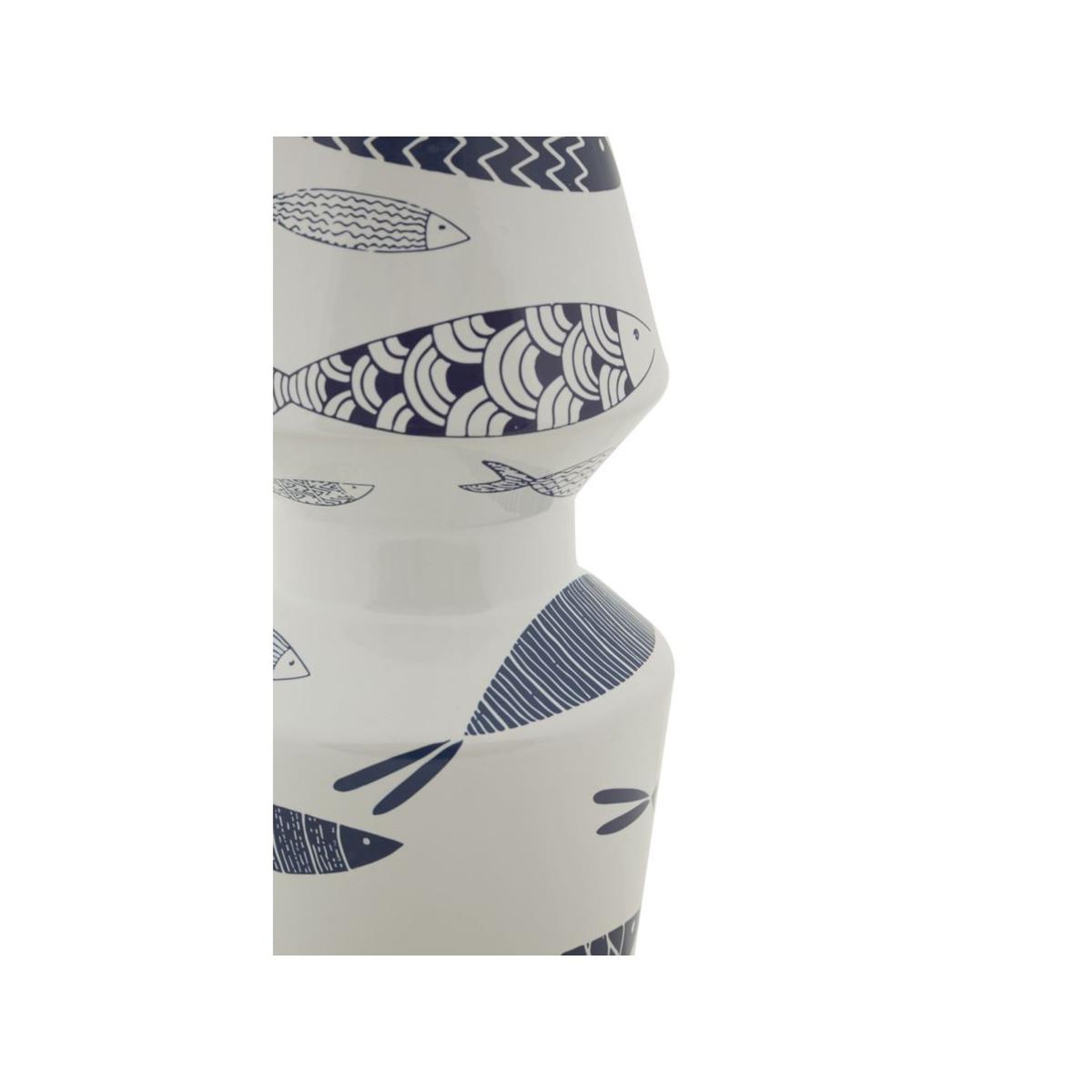 Voir la diapositive 2 : Paris Prix Vase double en céramique  poissons  34cm multicolore