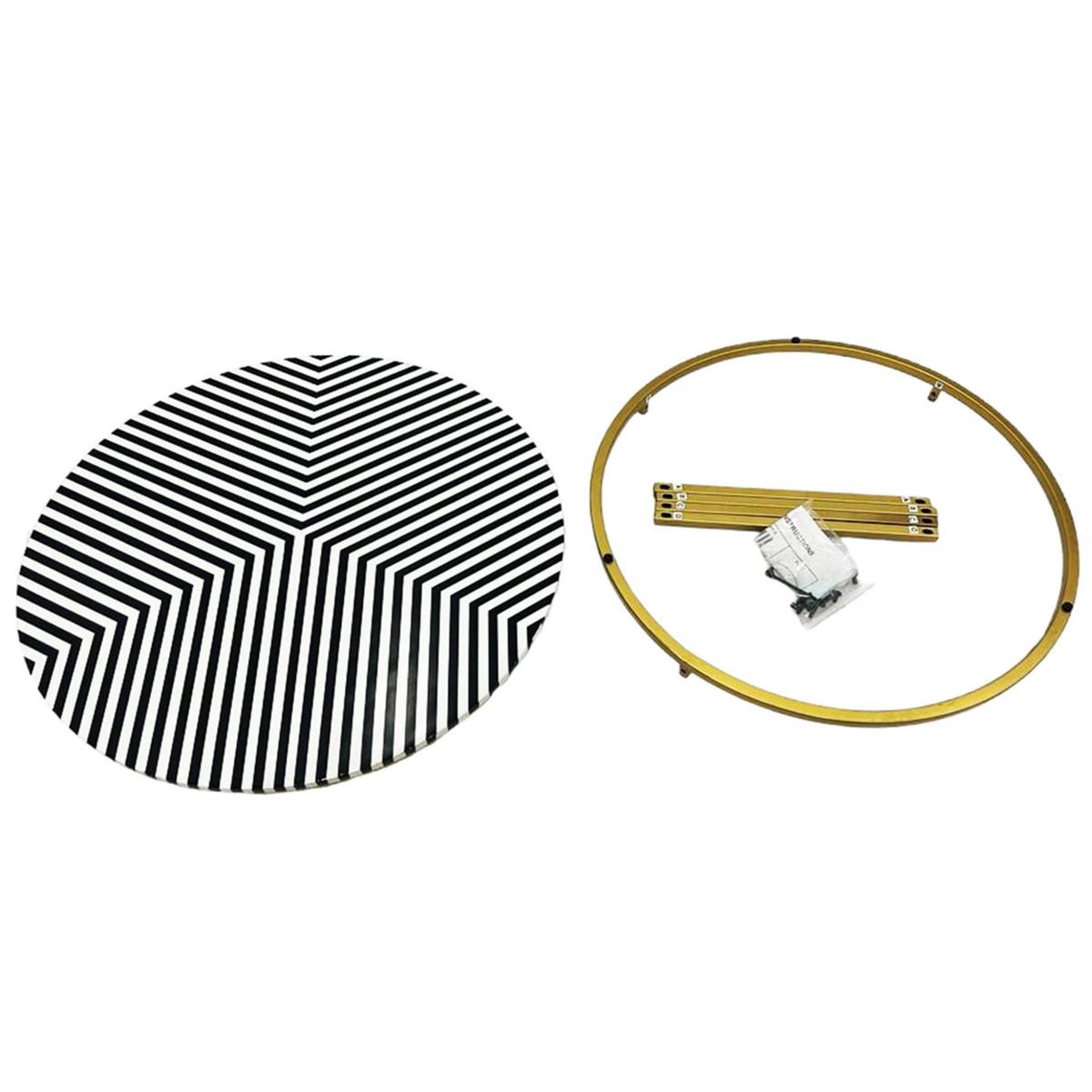 Voir la diapositive 4 : Paris Prix Table basse Design Ronde  Ligne  61cm Noir & Blanc