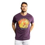 CAPSLAB T-shirt homme regular fit avec print One Piece Sunny. Coloris disponibles : Violet