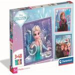 CLEMENTONI Puzzle 3x48 pièces Disney La Reine des Neiges – Puzzle enfant – Clementoni