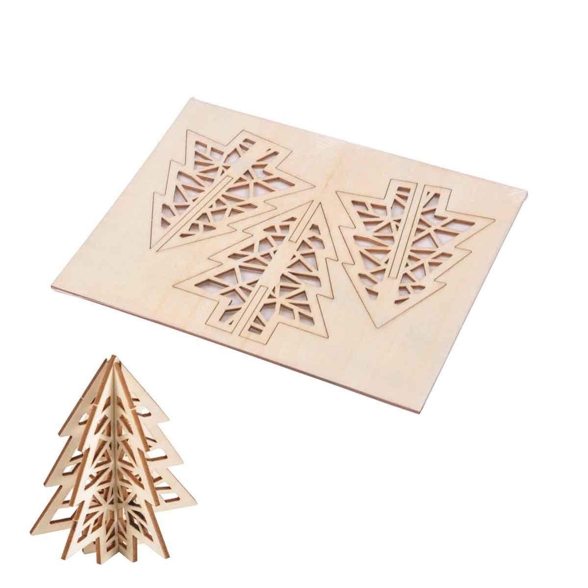 ARTDESIGN Puzzle 3d à personnaliser  sapin de noël  9cm naturel