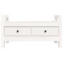 Voir la diapositive 4 : VIDAXL Banc d'entree Blanc 80x40x43 cm Bois de pin massif