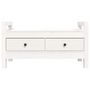 Voir la diapositive 4 : VIDAXL Banc d'entree Blanc 80x40x43 cm Bois de pin massif
