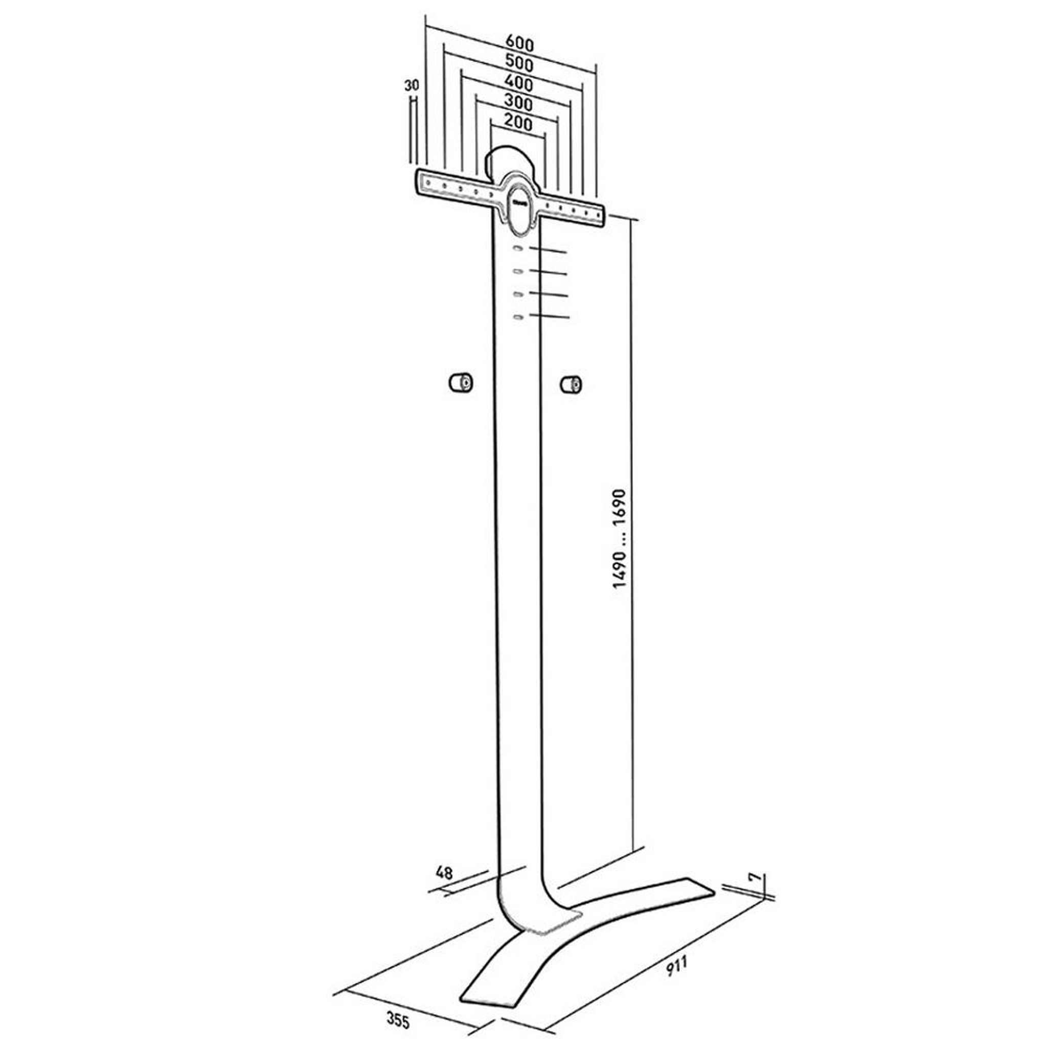 Voir la diapositive 3 : Erard Support mural sans perçage pour écran led 40-65 - 044661