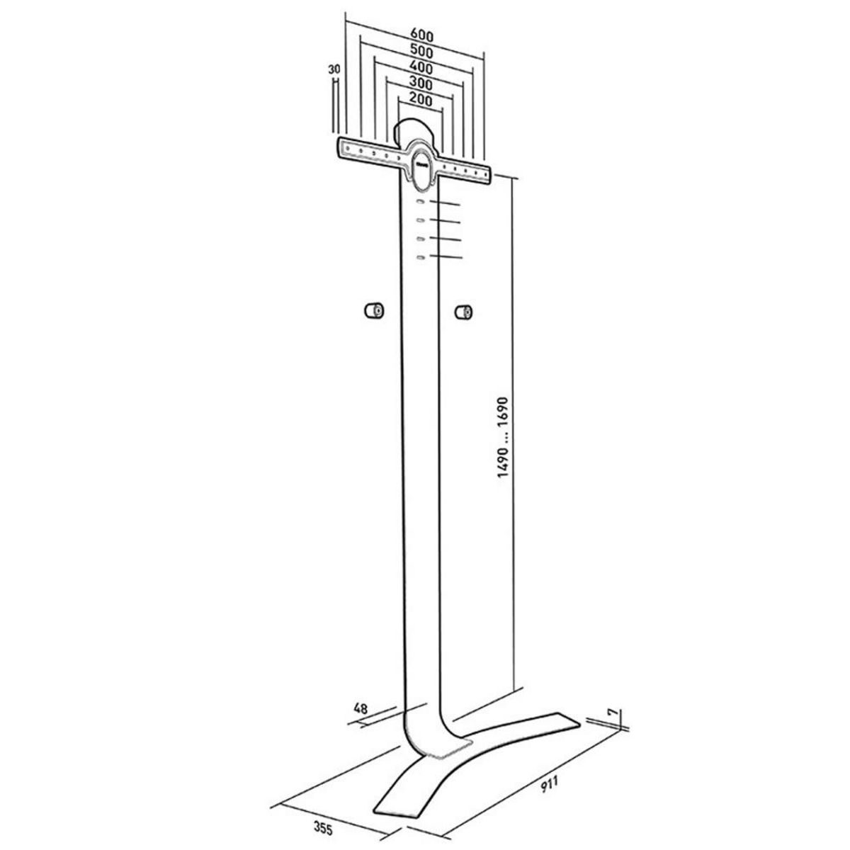 Erard Support mural sans perçage pour écran led 40-65 - 044661