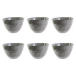 Paris Prix Lot de 6 Bols  Au Grès du Temps  15cm Gris