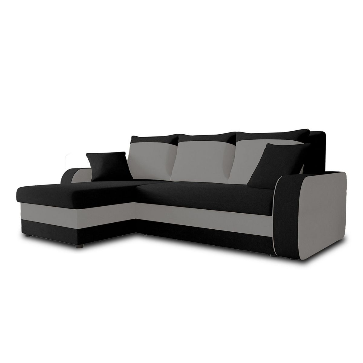 BEST MOBILIER Valos - canapé d'angle réversible - 4 places - convertible avec coffre - en velours