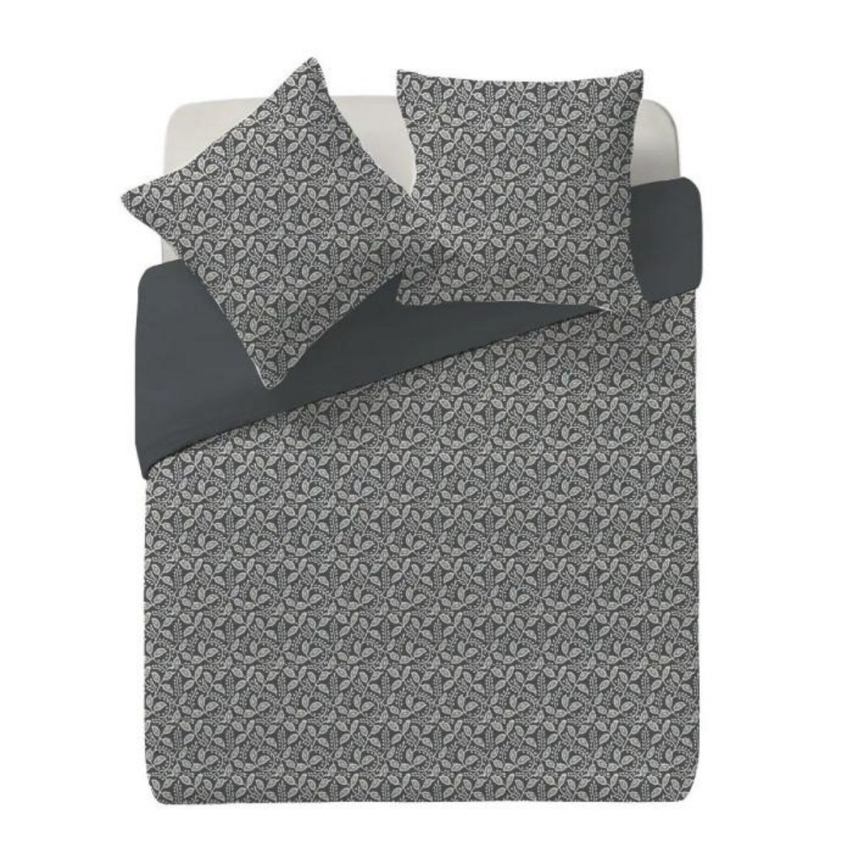 ATMOSPHERA Parure de Lit 3 Pièces  Motifs  240x220cm Gris