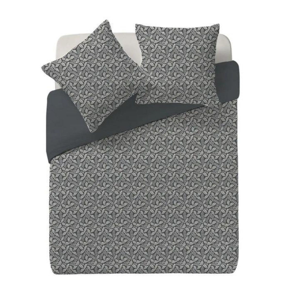 ATMOSPHERA Parure de Lit 3 Pièces  Motifs  240x220cm Gris