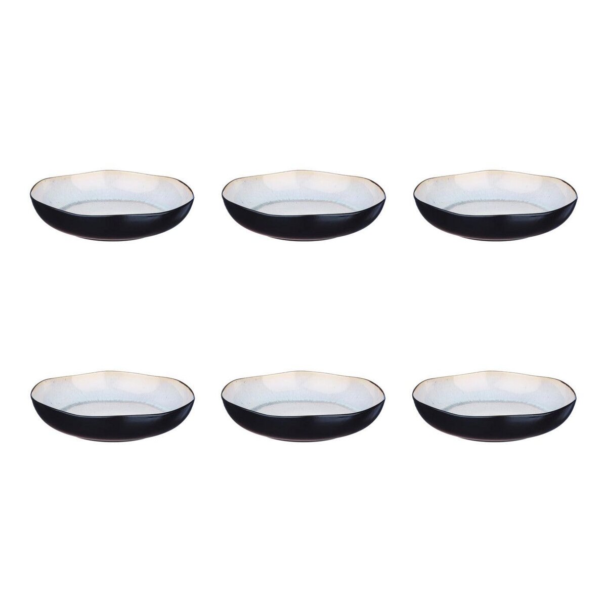 BJORN Assiette creuse IRIS Ø22,5cm - 6 pièces - Blanc ivoire