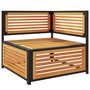 Voir la diapositive 5 : VIDAXL Canape d'angle de jardin avec coussins bois massif d'acacia