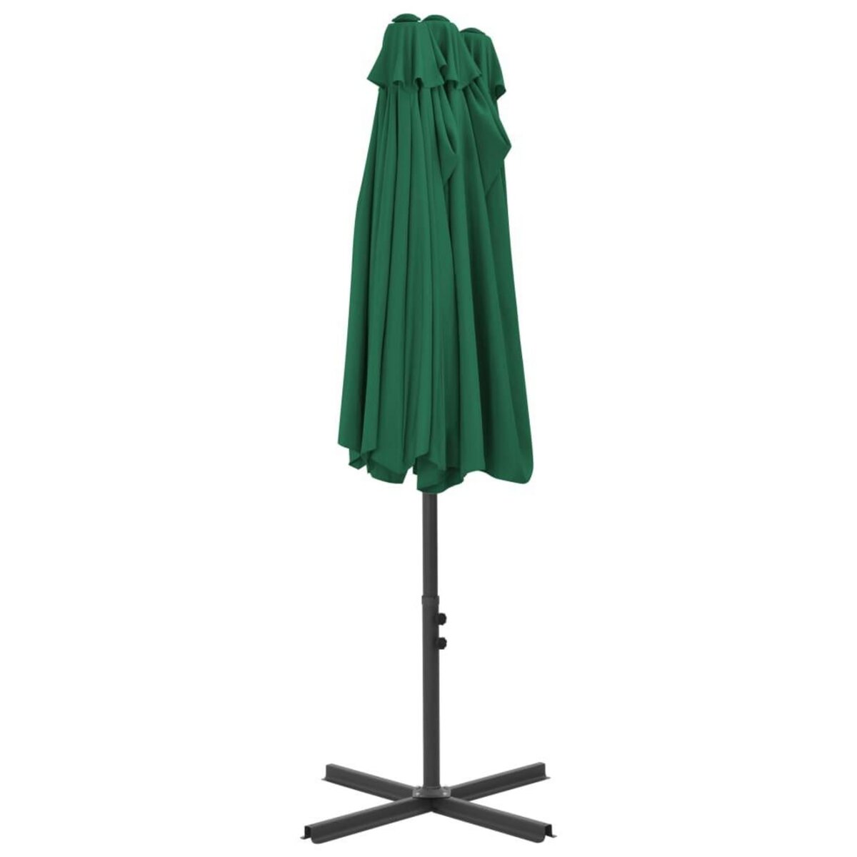 VIDAXL Parasol d'exterieur et mat en aluminium 460x270 cm vert