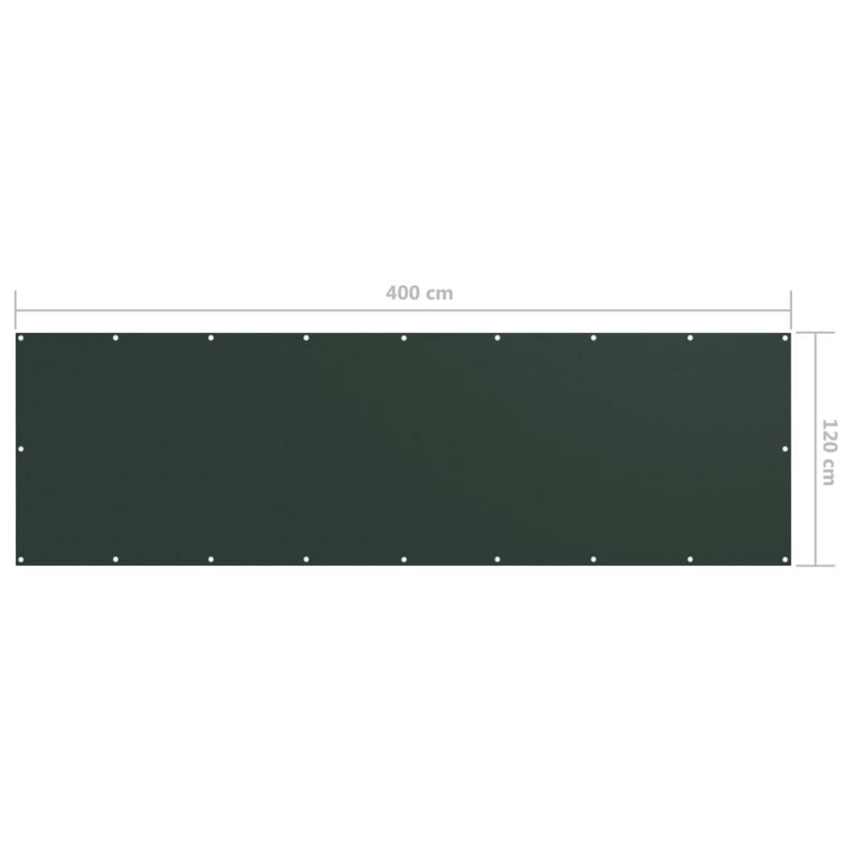 VIDAXL Ecran de balcon Vert fonce 120x400 cm Tissu Oxford