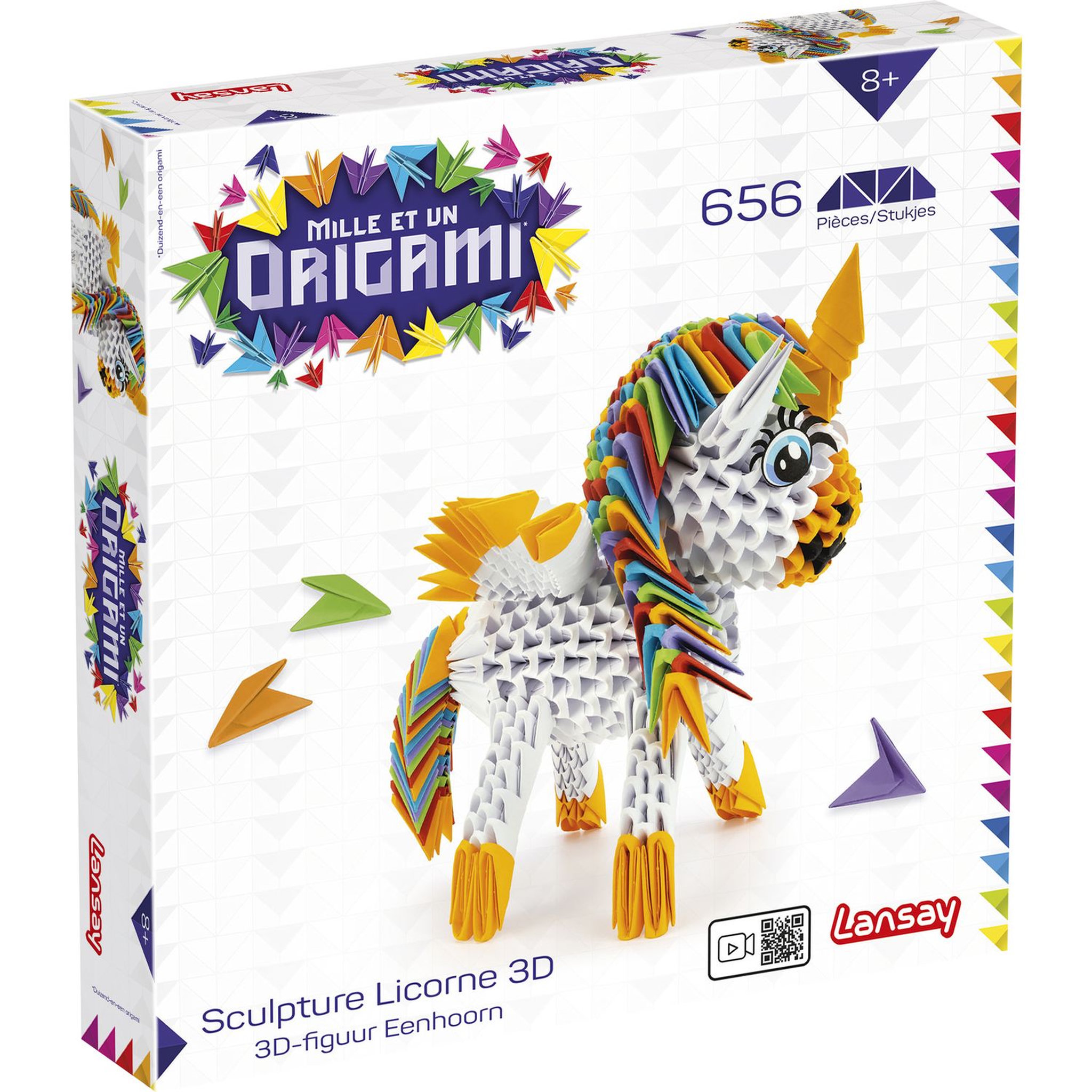 Voir la diapositive 1 : LANSAY Mille et un origami - Sculpture Licorne 3D