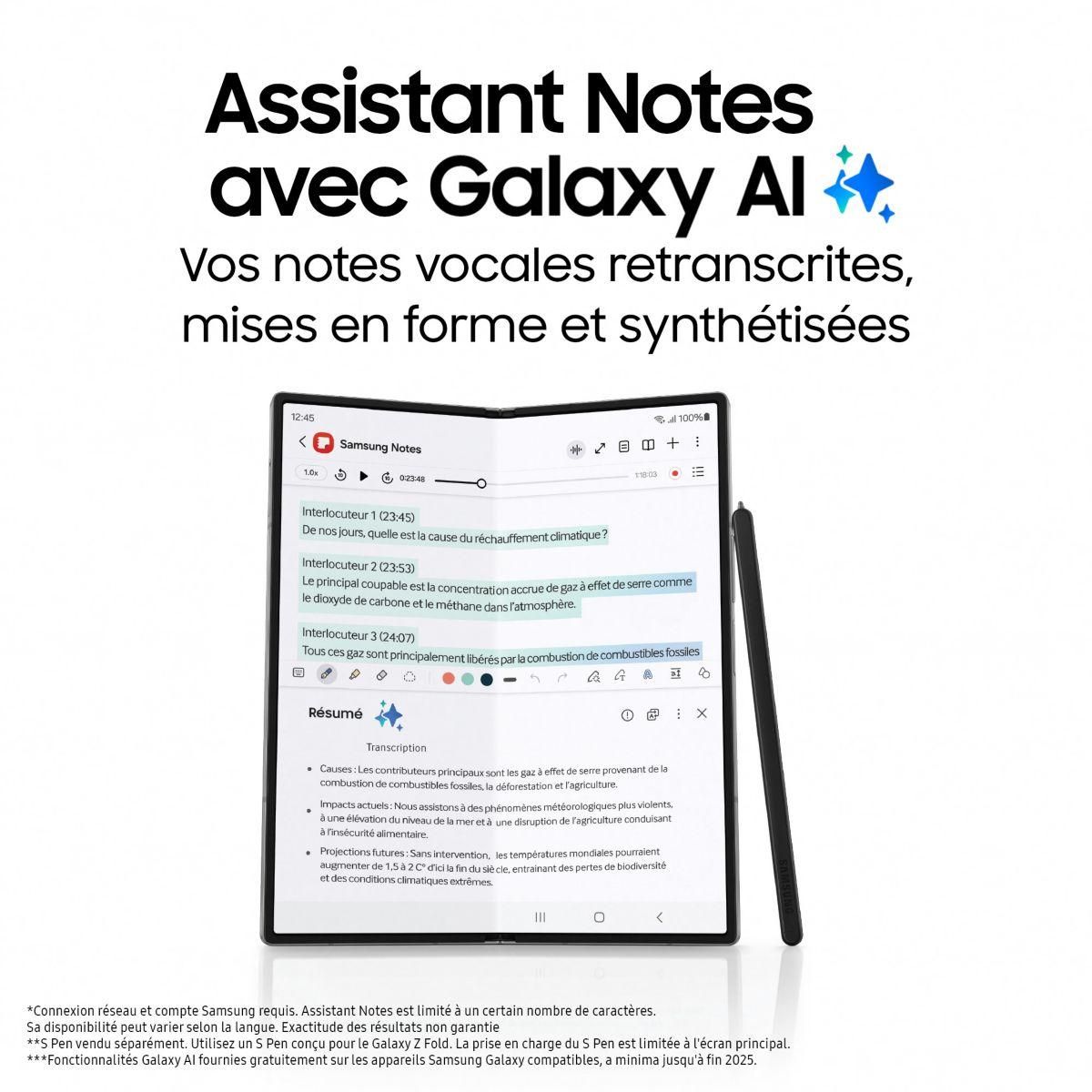 Samsung Smartphone Galaxy Z Fold6 Bleu nuit 1To