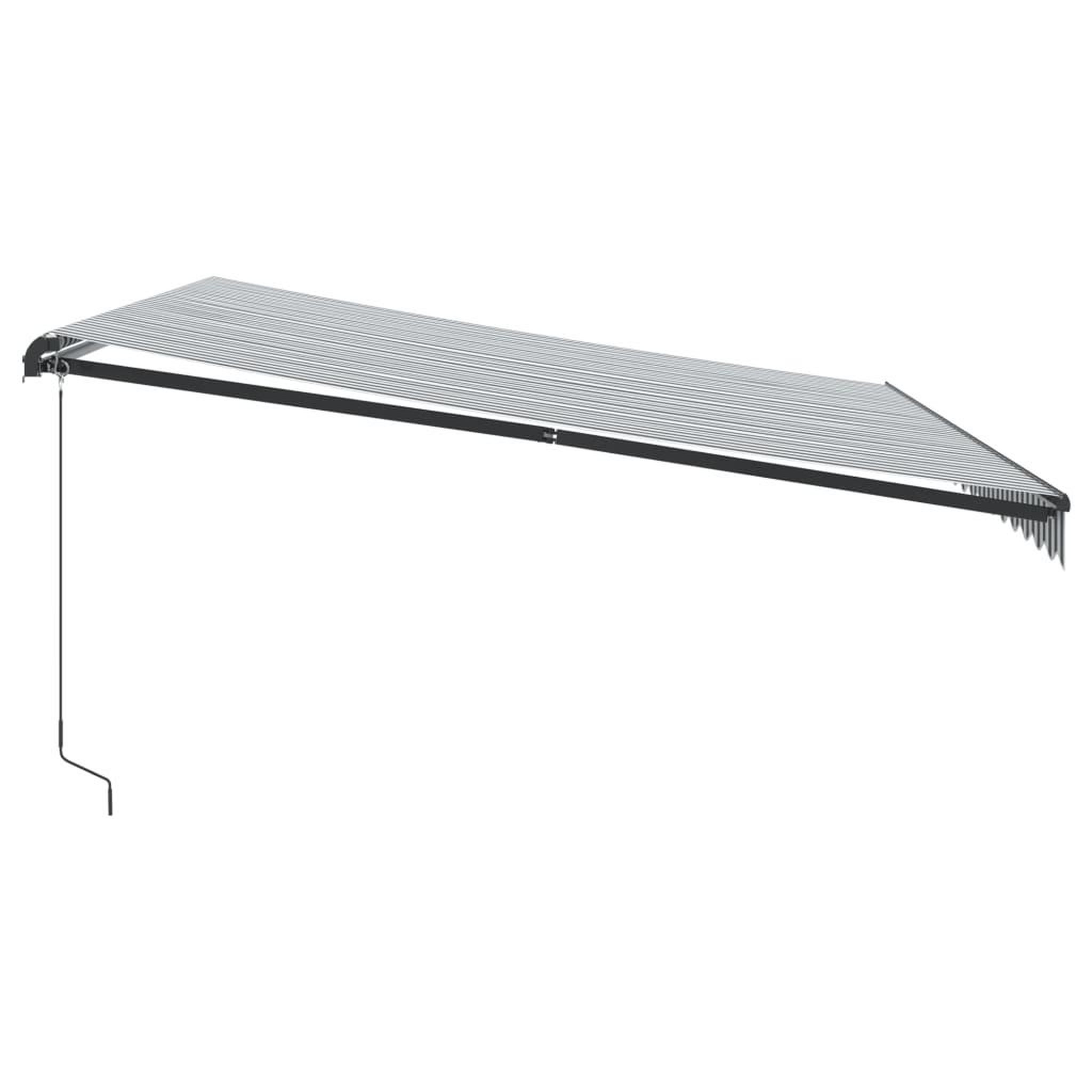 Voir la diapositive 5 : VIDAXL Auvent manuel retractable avec LED anthracite blanc 450x350 cm