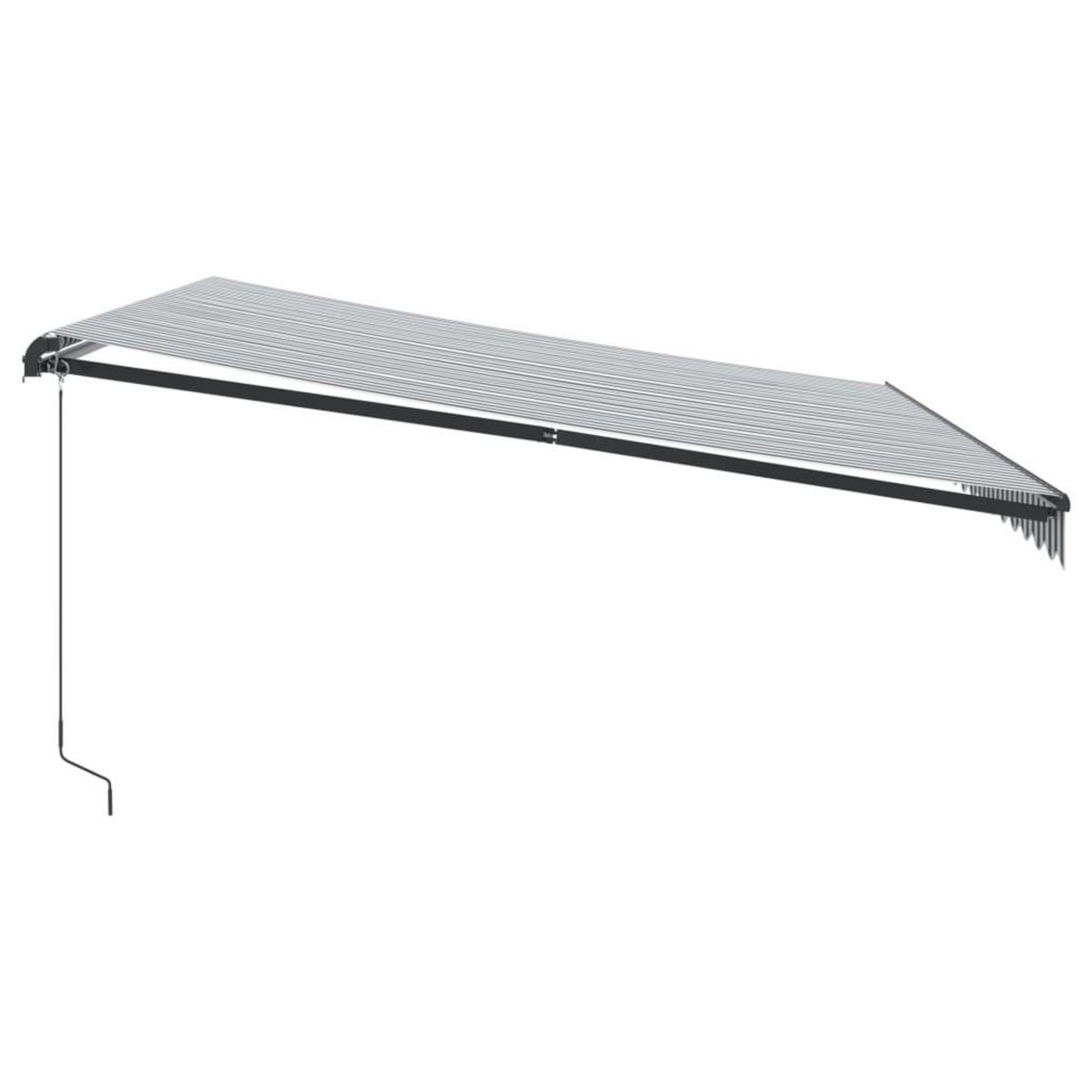 VIDAXL Auvent manuel retractable avec LED anthracite blanc 450x350 cm