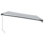 Voir la diapositive 5 : VIDAXL Auvent manuel retractable avec LED anthracite blanc 450x350 cm