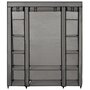 Voir la diapositive 2 : VIDAXL Armoire avec compartiments et tiges Gris 150x45x176 cm Tissu