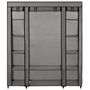 Voir la diapositive 2 : VIDAXL Armoire avec compartiments et tiges Gris 150x45x176 cm Tissu