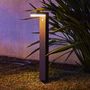 Voir la diapositive 2 : Lumisky Balise solaire avec détecteur CENOVA Noir Aluminium H50cm