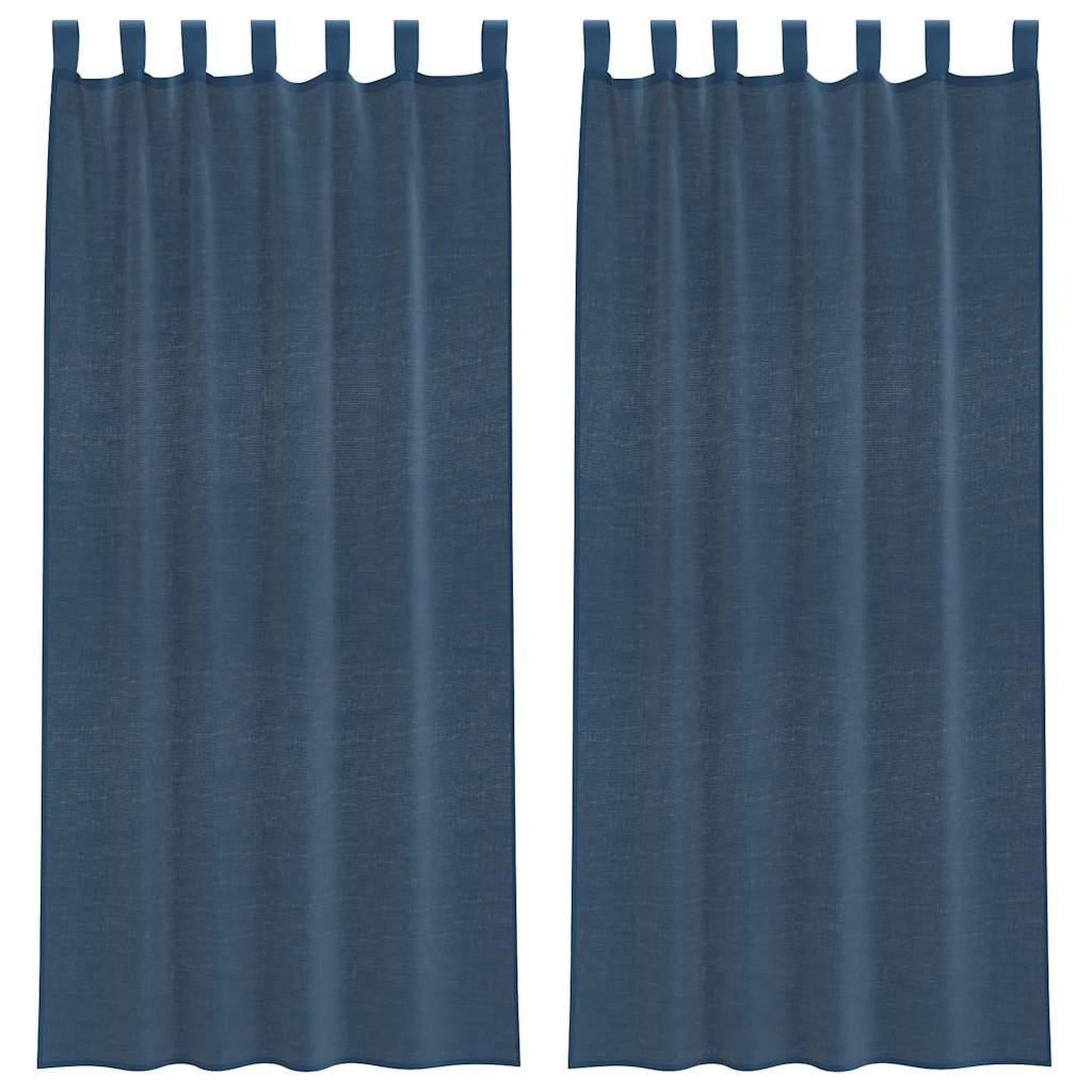 Voir la diapositive 2 : VIDAXL Rideaux en voile avec passe-tringles 2 pcs bleu royal