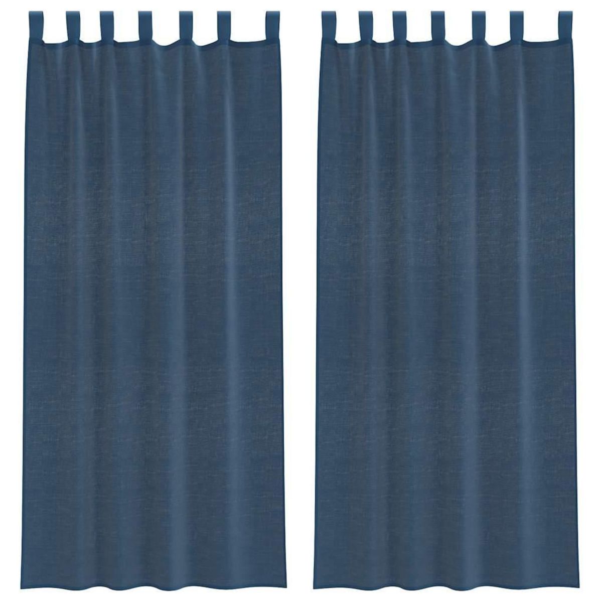 VIDAXL Rideaux en voile avec passe-tringles 2 pcs bleu royal