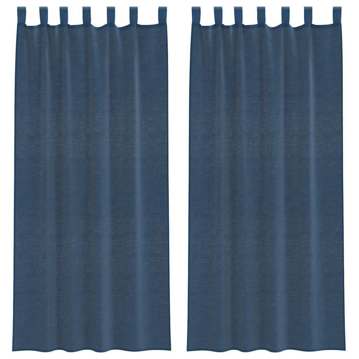 VIDAXL Rideaux en voile avec passe-tringles 2 pcs bleu royal