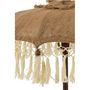 Voir la diapositive 4 : Paris Prix Parasol Déco en Jute  Pompons  87cm Beige