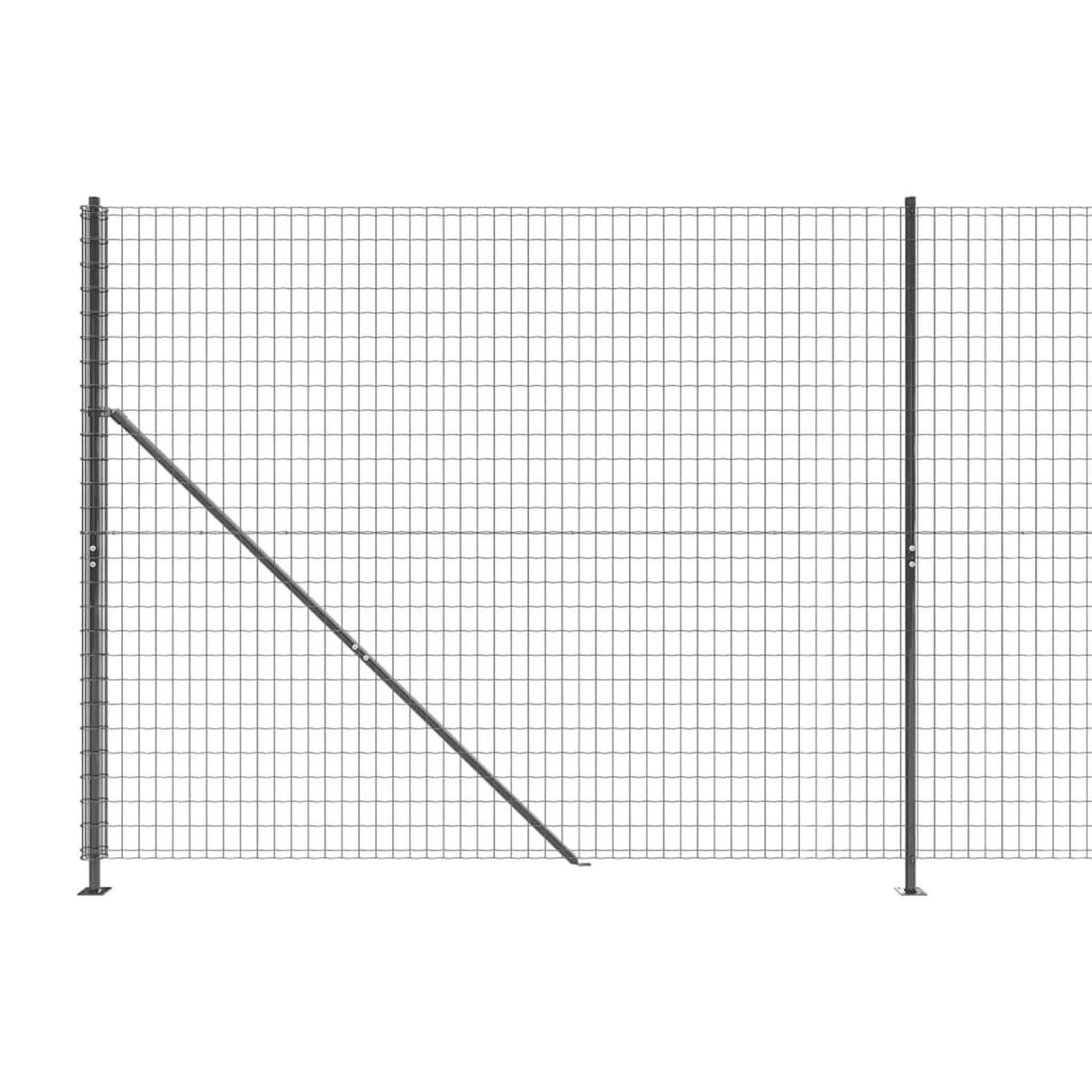 Voir la diapositive 4 : VIDAXL Cloture en treillis metallique avec bride anthracite 2,2x10 m
