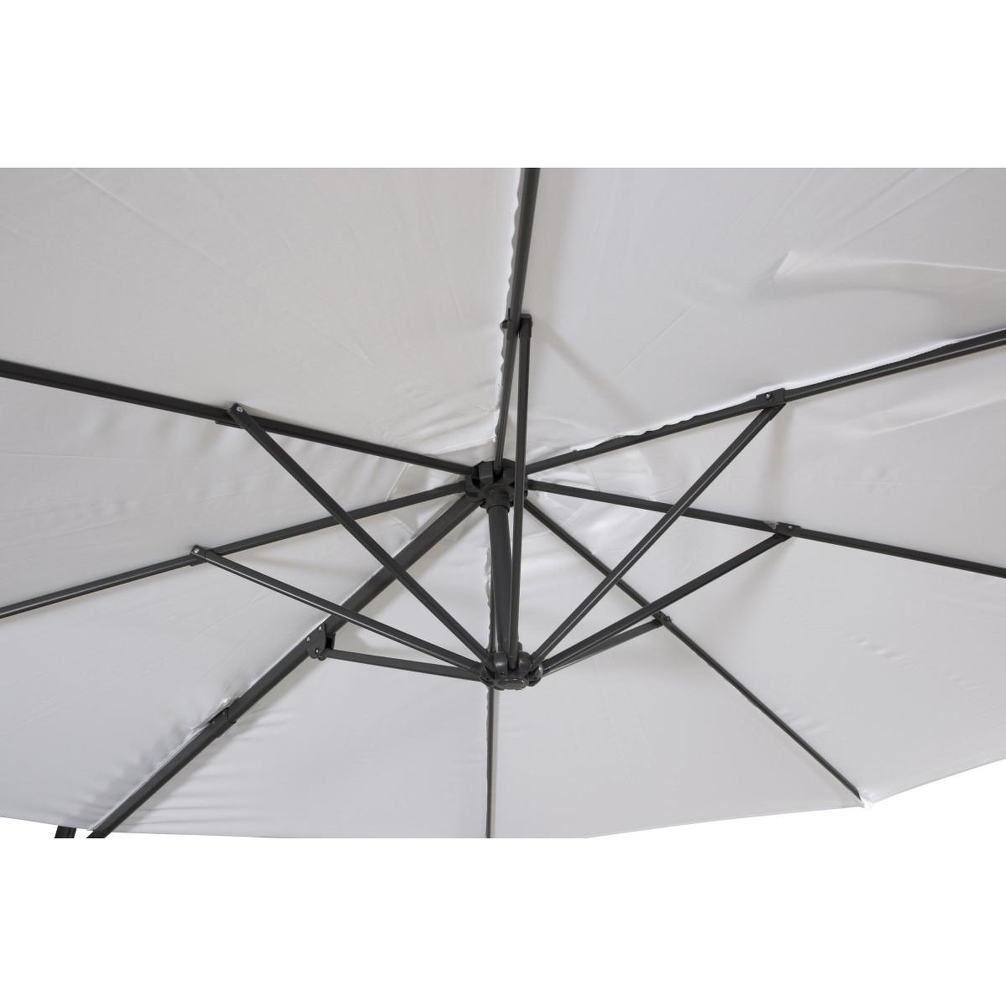 Voir la diapositive 5 : Paris Prix Parasol Déporté Rotatif  Leeds  300cm Blanc