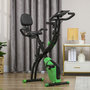 Voir la diapositive 2 : HOMCOM Vélo d'appartement pliant 8 niveaux de résistance magnétique dossier selle réglable poignées ergonomiques écran LCD multifonction suspensions support tablette acier