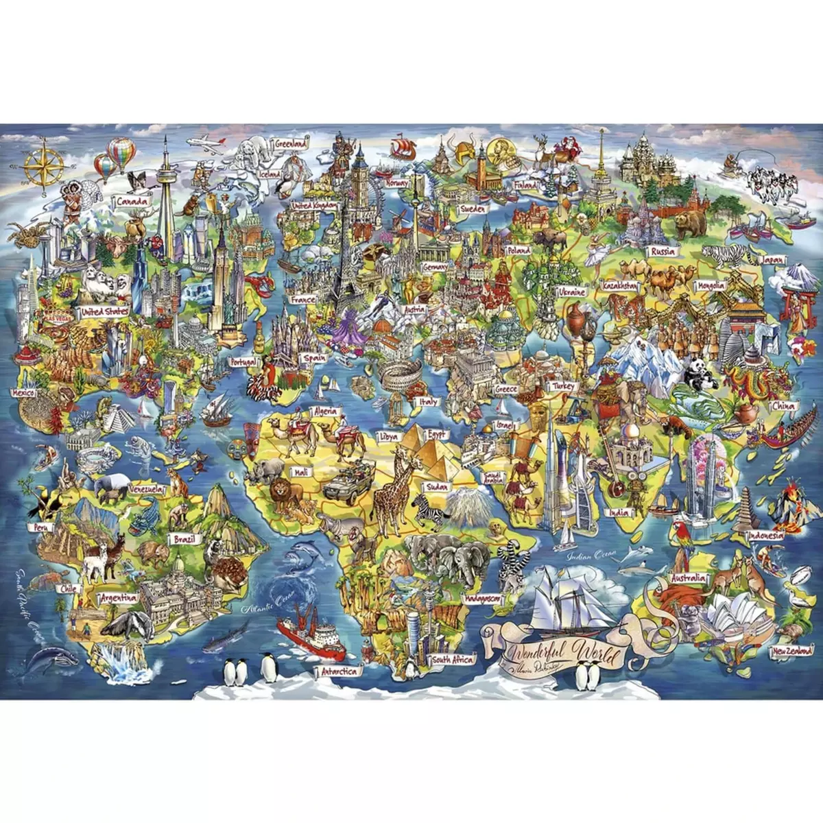 Gibsons Puzzle 2000 pièces : Monde merveilleux