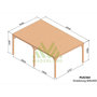 Voir la diapositive 2 : JARDIDECO Pergola en bois Strasbourg avec toit 600 x 400 cm  - Maderland