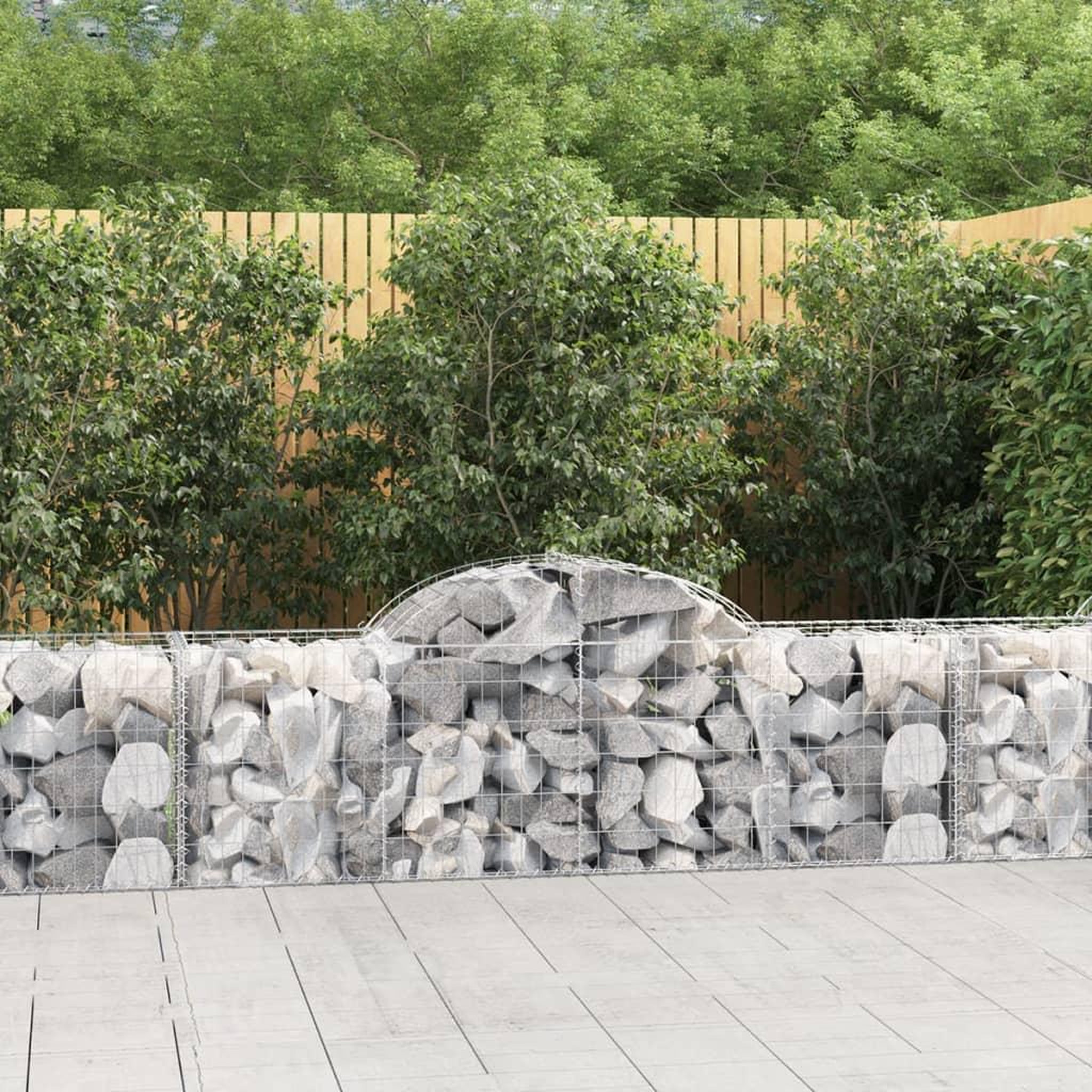 VIDAXL Panier de gabions arque 200x50x60/80 cm Fer galvanise