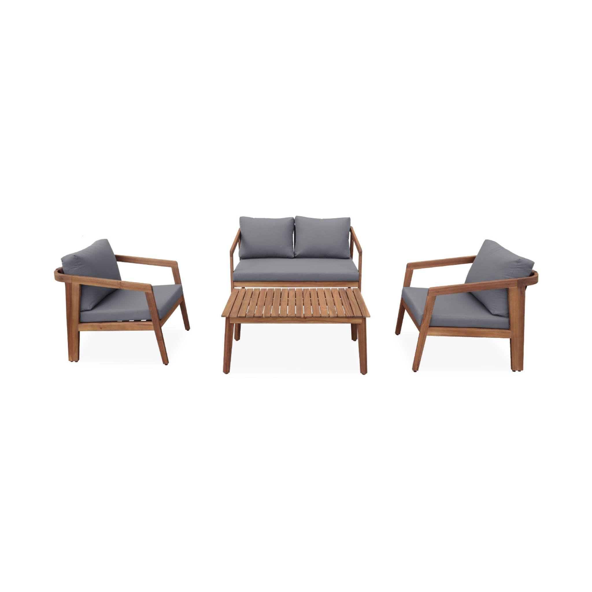 Voir la diapositive 4 : SWEEEK Salon de jardin 4 places bois d'acacia
