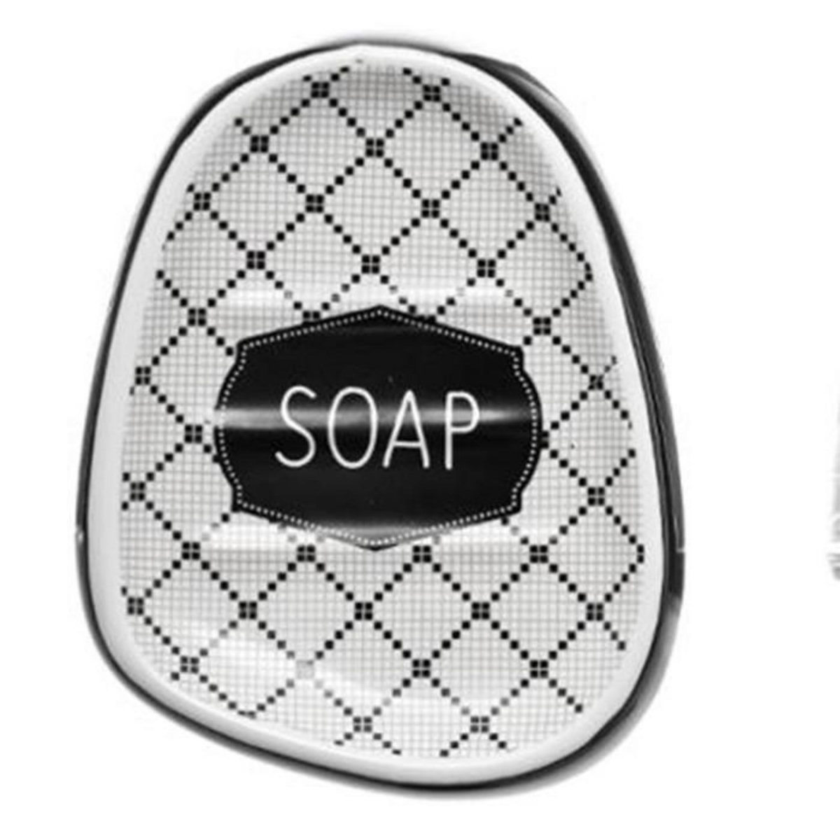 FIVE Porte Savon en Céramique  Cadence  12cm Noir