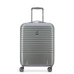 Delsey Valise cabine slim rigide Caumartin Plus Polycarbonate TSA 55 cm. Coloris disponibles : Gris