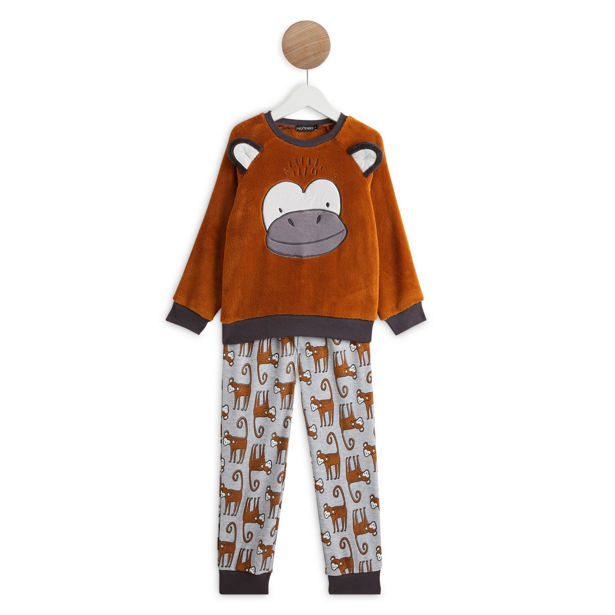 INEXTENSO Ensemble pyjama peluche singe garçon